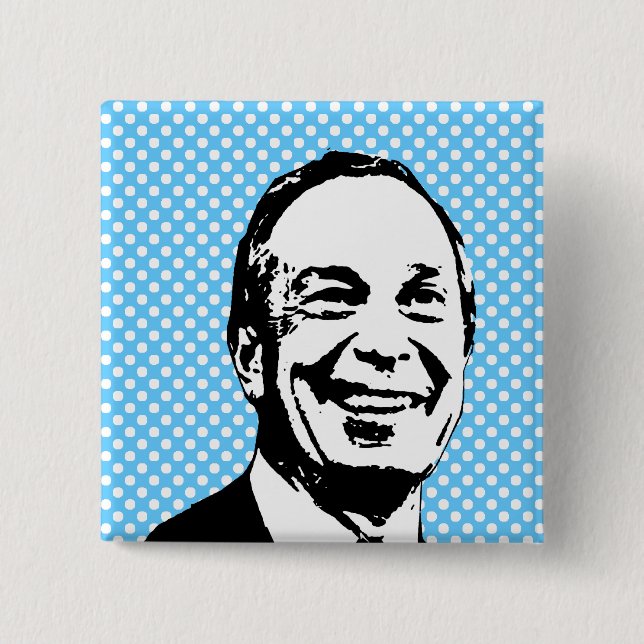 Michael Bloomberg 15 Cm Square Badge (Front)