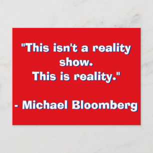 Michael Bloomberg Quote Postcard