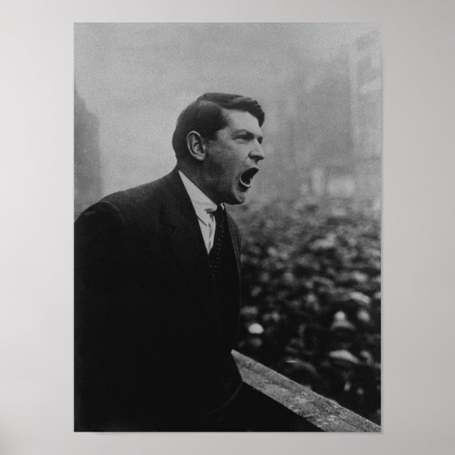 Michael Collins Speaking To A Dublin Crowd - 1922 Poster (Front)