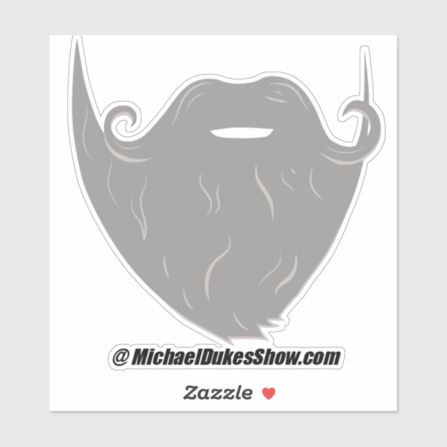 Michael Dukes Show - Beard Only Sticker (Sheet)