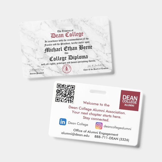 Michael Ethan Beene ID Badge (Front & Back)