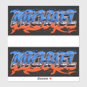 Michael First Name Graffiti Sticker