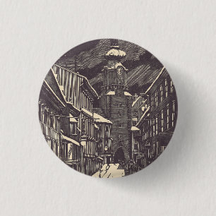 Michael Gate in Bratislava Medieval Tower 3 Cm Round Badge