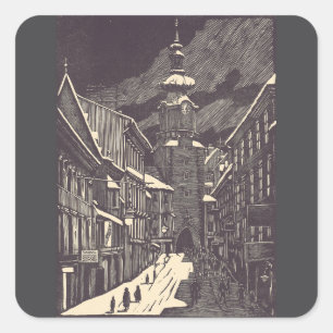 Michael Gate in Bratislava Medieval Tower Square Sticker