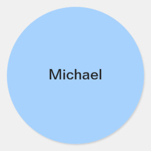 Michael Kids Name Sticker Personalised Light Blue