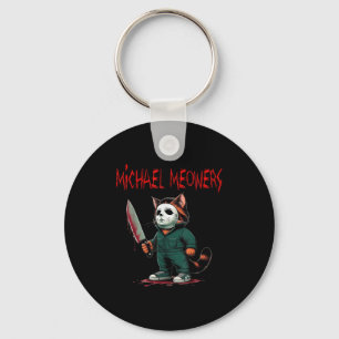 Michael Meowers Halloween Costume Funny Scary Cat  Key Ring