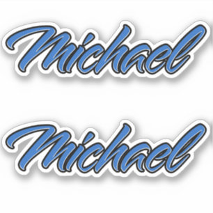 Michael Name blue sticker Sticker Sticker Stickers