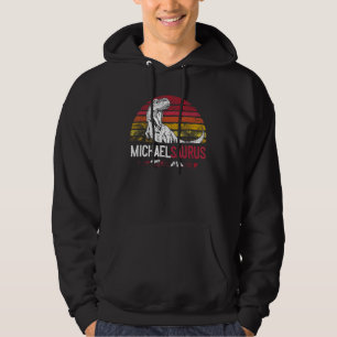 Michael Saurus Funny Personalised Dinosaur T Rex N Hoodie
