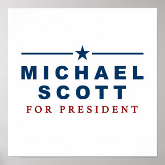 Michael Scott for President The Office Poster