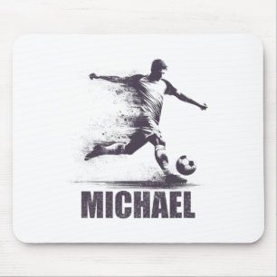 Michael Soccer Boys Personalised First Name Michae Mouse Mat