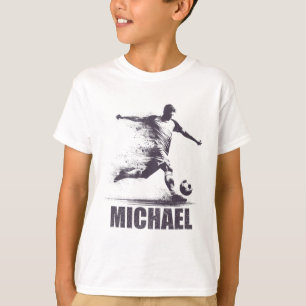 Michael Soccer Boys Personalised First Name Michae T-Shirt