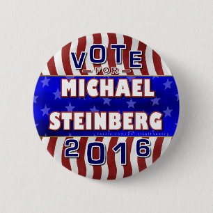 Michael Steinberg President 2016 Election Democrat 6 Cm Round Badge