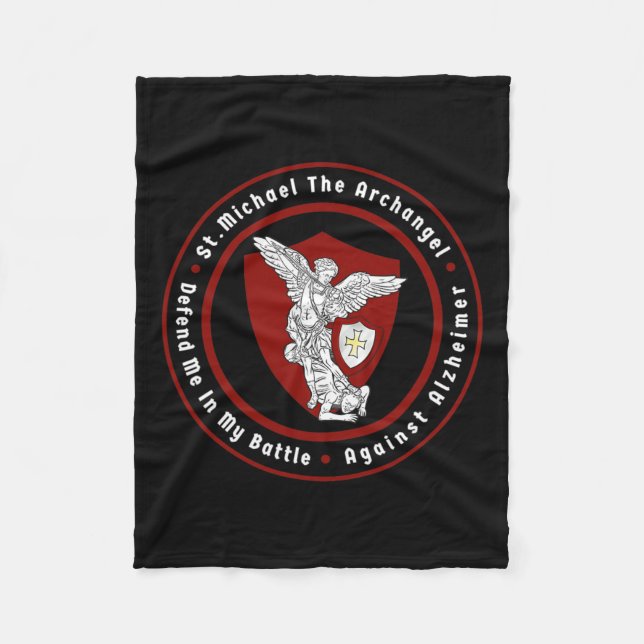Michael The Archangel Help Me Against Alzheimerhei Fleece Blanket (Front)