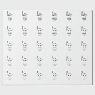 Michael turning two birthday toy car traffic light wrapping paper