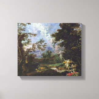 Michael Willmann - The Dream of Jacob Canvas Print