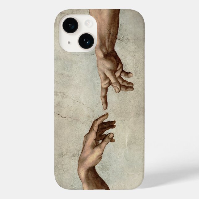 Michaelangelo hands creation adam god Case-Mate iPhone case (Back)