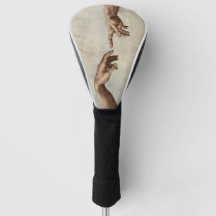 Michaelangelo hands creation adam god golf head cover