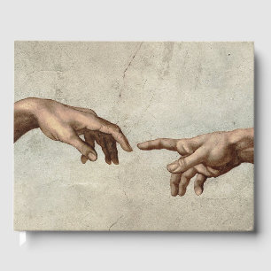 Michaelangelo hands creation adam god guest book
