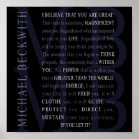 Micheal Beckwith quote poster