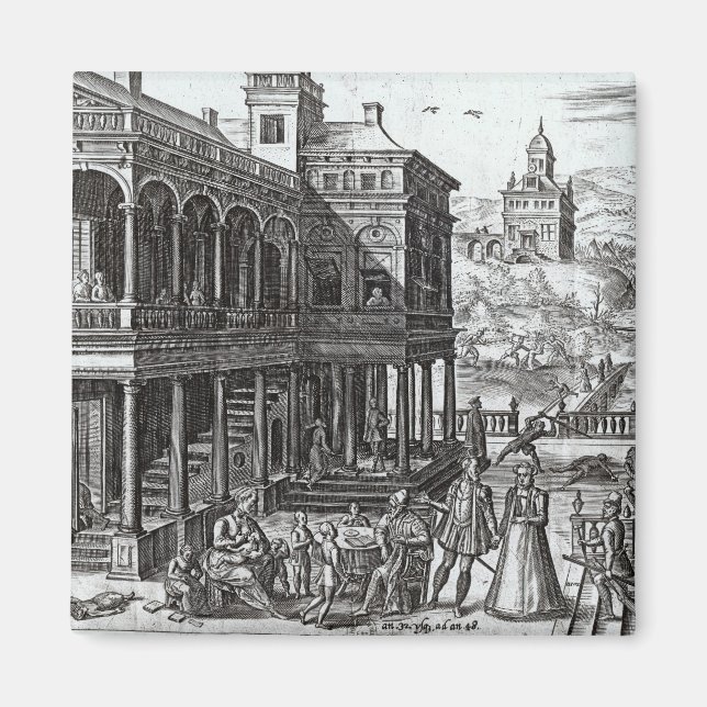 Michel de Nostradame  being consulted Magnet (Front)