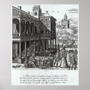 Michel de Nostradame  being consulted Poster