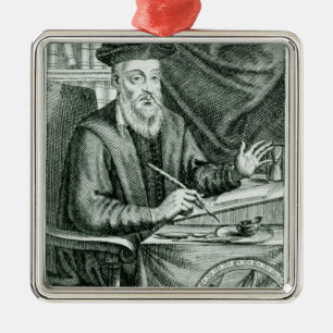 Michel de Nostredame Metal Tree Decoration