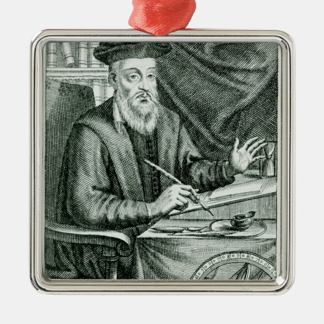 Michel de Nostredame Metal Tree Decoration (Front)