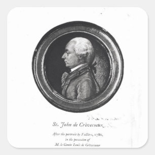 Michel-Guillaume-Jean de Crevecoeur Square Sticker