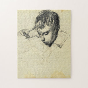 Michel Monet Reading Monet Fine Art Jigsaw Puzzle