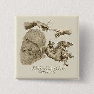 Michelangelo 15 Cm Square Badge