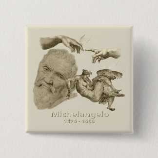 Michelangelo 15 Cm Square Badge