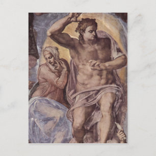 Michelangelo Buonarroti Das J?ngste Gericht, Fresk Postcard