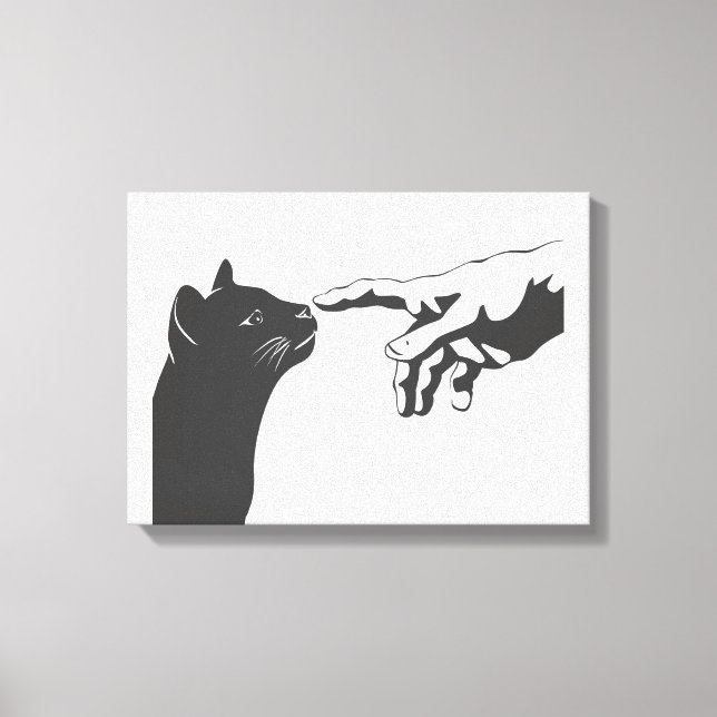 Michelangelo Cat - Choose background colour Canvas Print (Front)