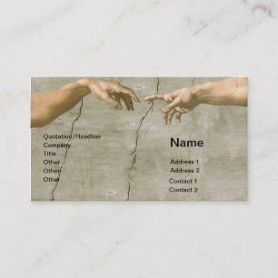 Michelangelo Creation Adam God Art Business Card