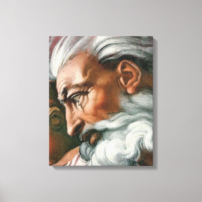 Michelangelo Creation Adam God Art Canvas Print (Front)