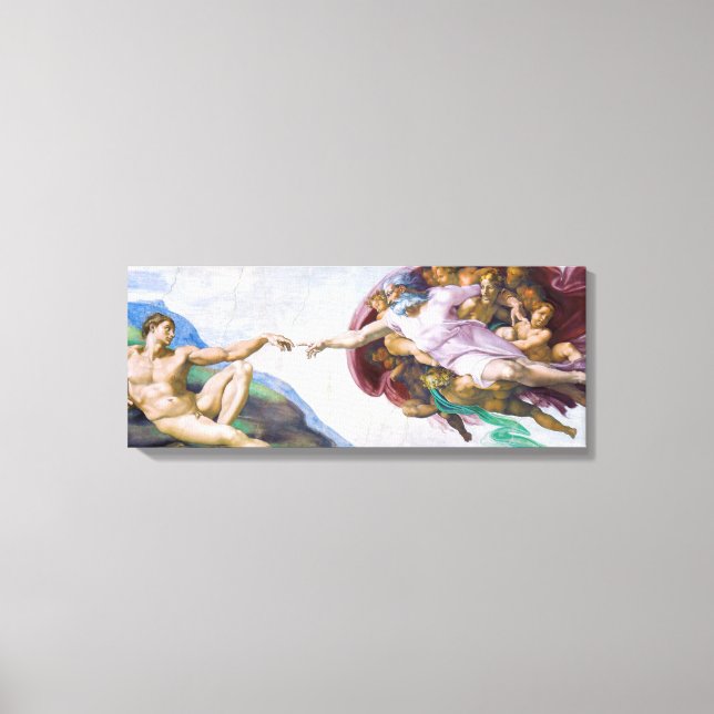 Michelangelo - Creation of Adam Isolated Canvas Print (Front)