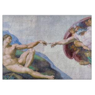 Michelangelo - Creation of Adam Isolated Cutting Board