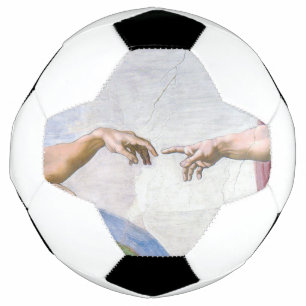 Michelangelo - Creation of Adam Isolated Football