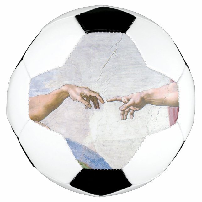 Michelangelo - Creation of Adam Isolated Football (Front)