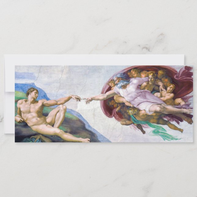 Michelangelo - Creation of Adam Isolated Invitation (Front)