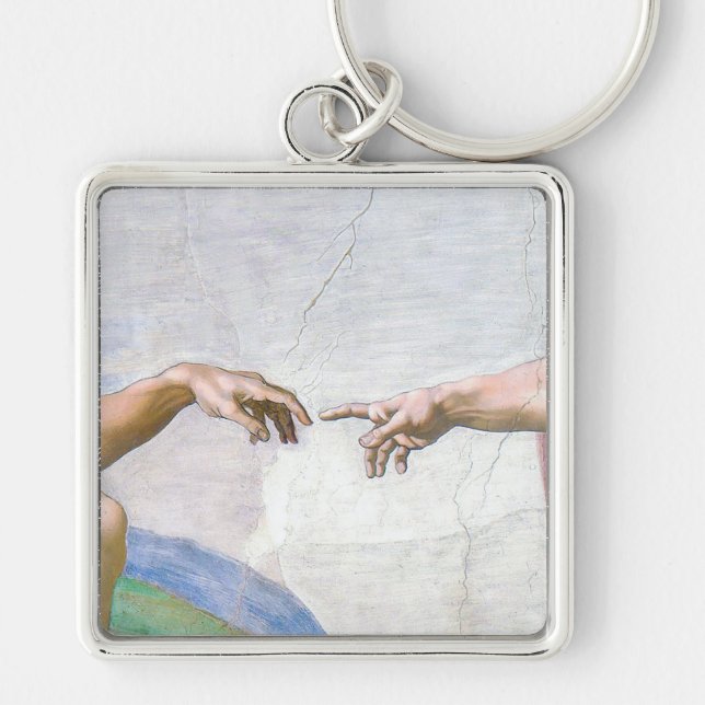 Michelangelo - Creation of Adam Isolated Key Ring (Front)
