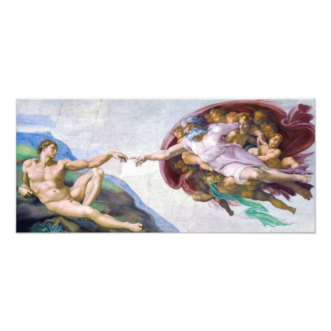 Michelangelo - Creation of Adam Isolated Photo Print (Front)