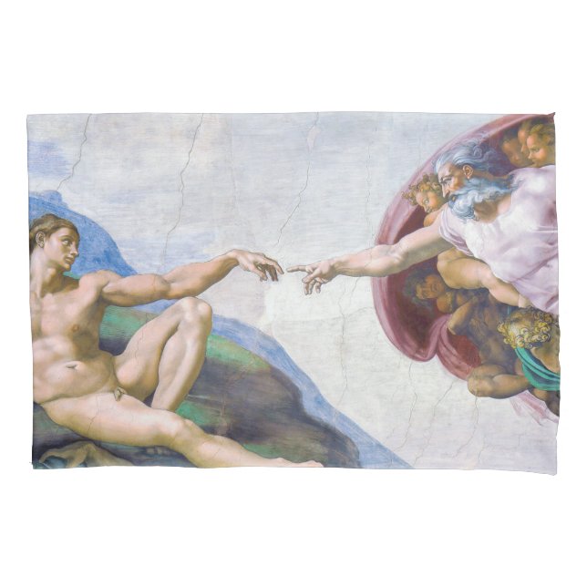 Michelangelo - Creation of Adam Isolated Pillowcase (Front)