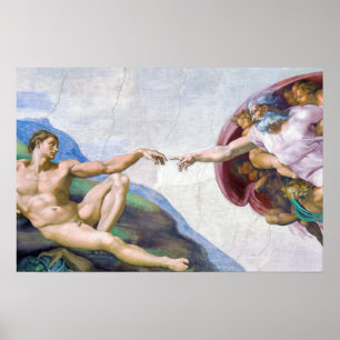 Michelangelo - Creation of Adam Isolated Poster