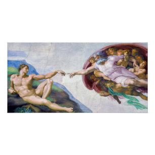 Michelangelo - Creation of Adam Isolated Poster
