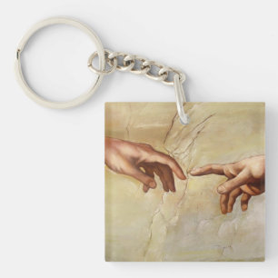 Michelangelo Creation of Adam Sistine Chapel Key Ring