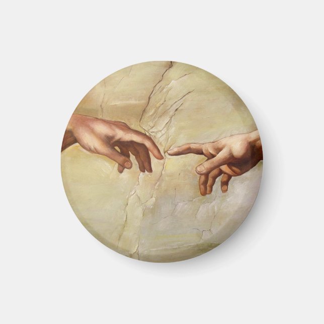 Michelangelo Creation of Adam Sistine Chapel Magnet (Front)