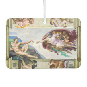 Michelangelo - Creation of Adam, Sistine Chapel's Car Air Freshener