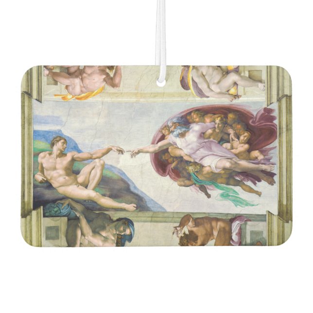 Michelangelo - Creation of Adam, Sistine Chapel's Car Air Freshener (Front)