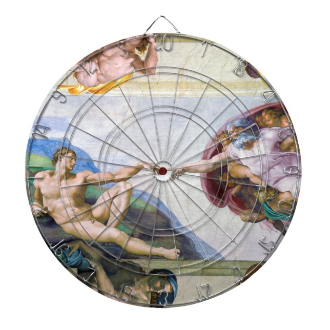 Michelangelo - Creation of Adam, Sistine Chapel's Dartboard (Front)